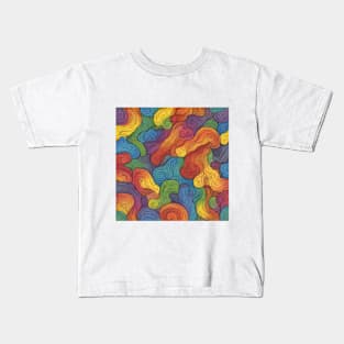 Rainbow textures Kids T-Shirt